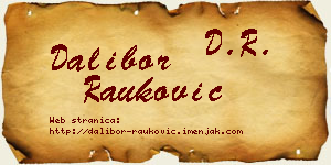 Dalibor Rauković vizit kartica